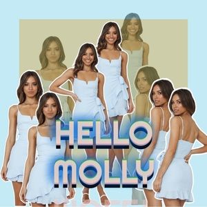HELLO MOLLY- SONG ON THE MINUTE DRESS BLUE